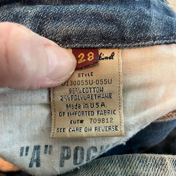 Women's 7 for all mankind Blue Flared Jeans - Picture 3 of 6